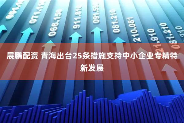 展鵬配资 青海出台25条措施支持中小企业专精特新发展